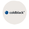 Das Bild zeigt das Coldblack-Logo, bestehend aus einem stilisierten blauen Kreis mit einer kleinen weißen Linie und dem Schriftzug "coldblack" in dunkelblauer Schrift auf weißem Hintergrund.